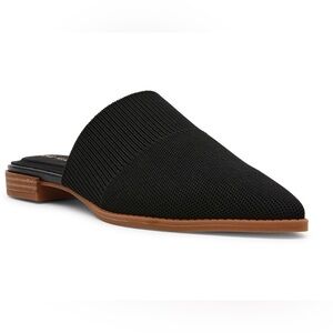 Anne Klein Black Knit Mules